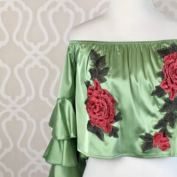 *CLEARANCE* Red Roses Garden Lolita Ruffle Top - Picture 6 of 8